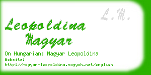 leopoldina magyar business card